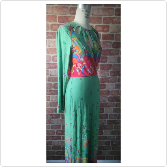 Never Fully Dressed FUN Stars Novelty Print Maxi Dress Med - Picture 5 of 10